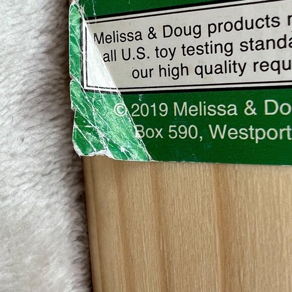 Melissa & Doug Geometric Stacker Wood Rainbow Stacking Shapes 2019 Missing 1 Pc - Picture 8 of 9